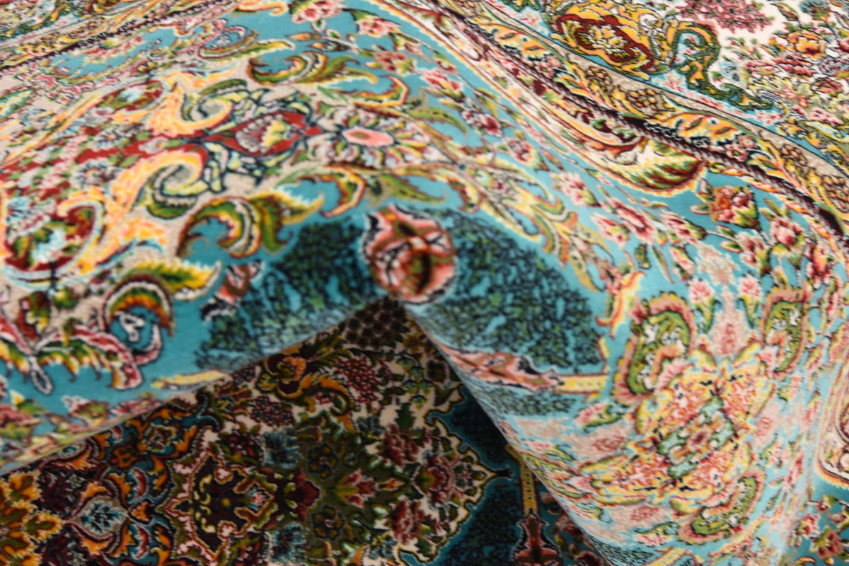 Rechteck Teppich Dynasty in Türkis von Hadorn™ - Lifestyle Image