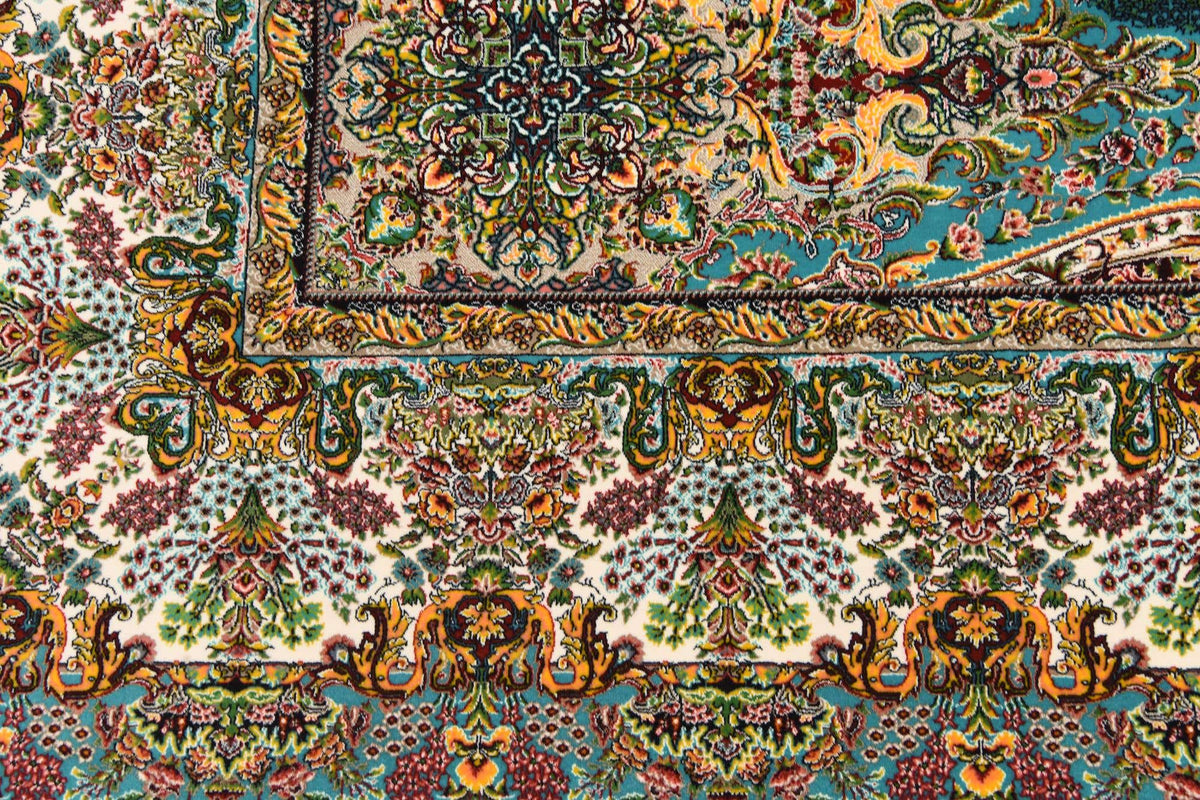 Rechteck Teppich Dynasty in Türkis von Hadorn™ - Lifestyle Image
