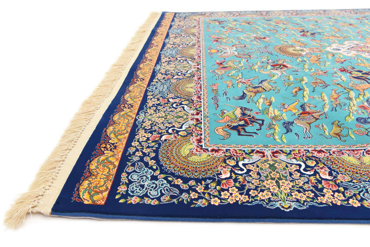 Rechteck Teppich Dynasty in Türkis von Hadorn™ - Lifestyle Image