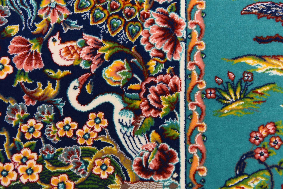Rechteck Teppich Dynasty in Türkis von Hadorn™ - Lifestyle Image