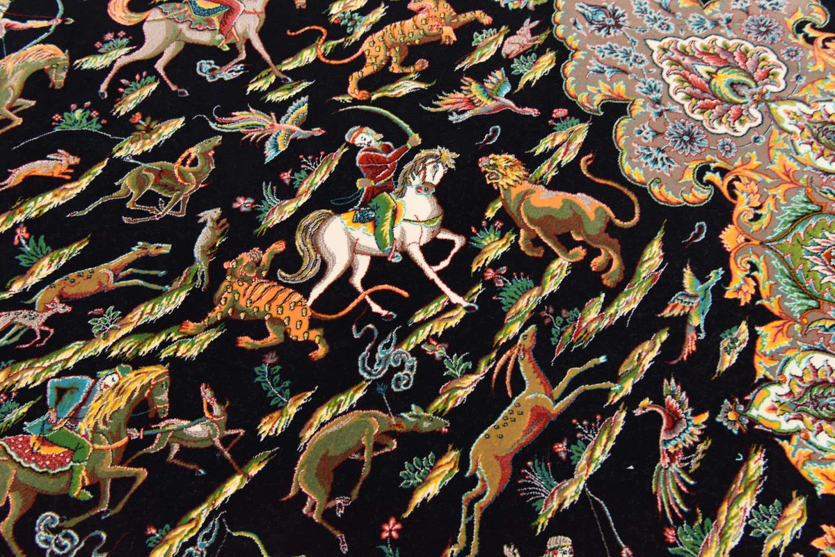 Rechteck Teppich Dynasty in Schwarz von Hadorn™ - Lifestyle Image
