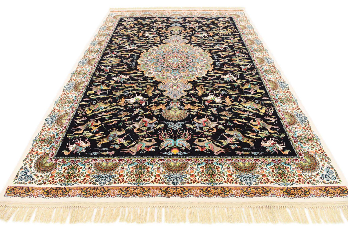 Rechteck Teppich Dynasty in Schwarz von Hadorn™ - Lifestyle Image