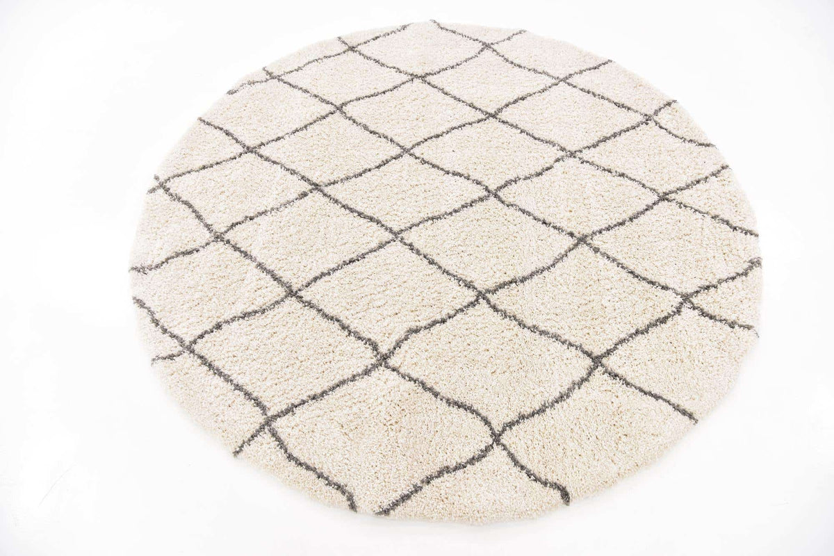 Rund Hochflorteppich Marrakesh Shag in Beige von Hadorn™ - Lifestyle Image