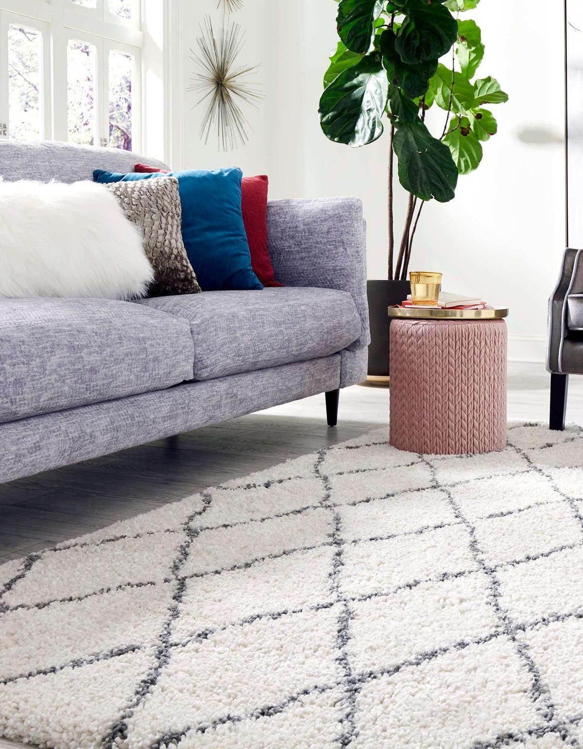 Rechteck Hochflorteppich Marrakesh Shag in Beige von Hadorn™ - Lifestyle Image
