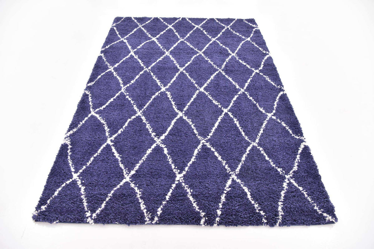 Rechteck Hochflorteppich Marrakesh Shag in Blau von Hadorn™ - Lifestyle Image