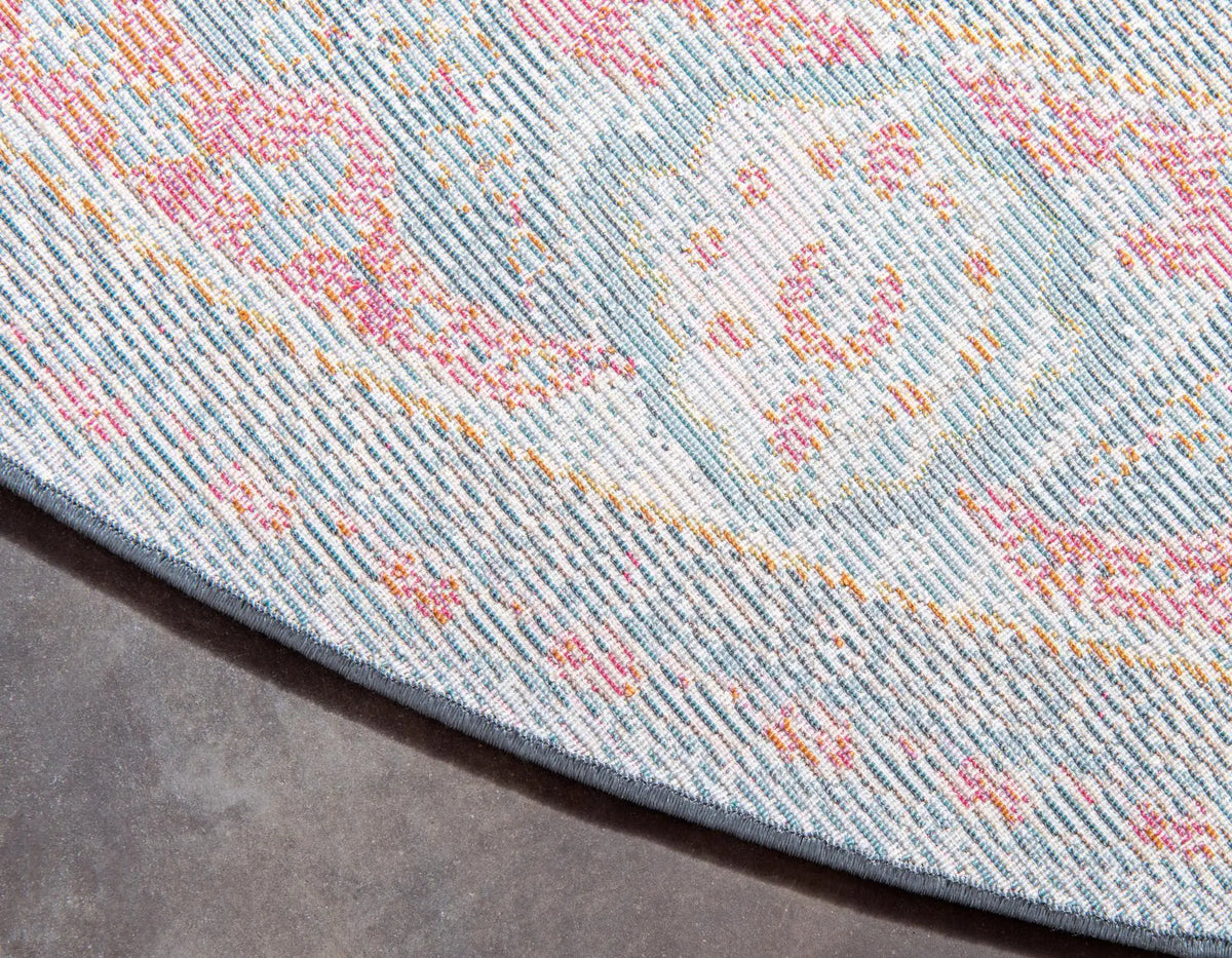 Rund Teppich Havana in Hellblau von Hadorn™ - Lifestyle Image
