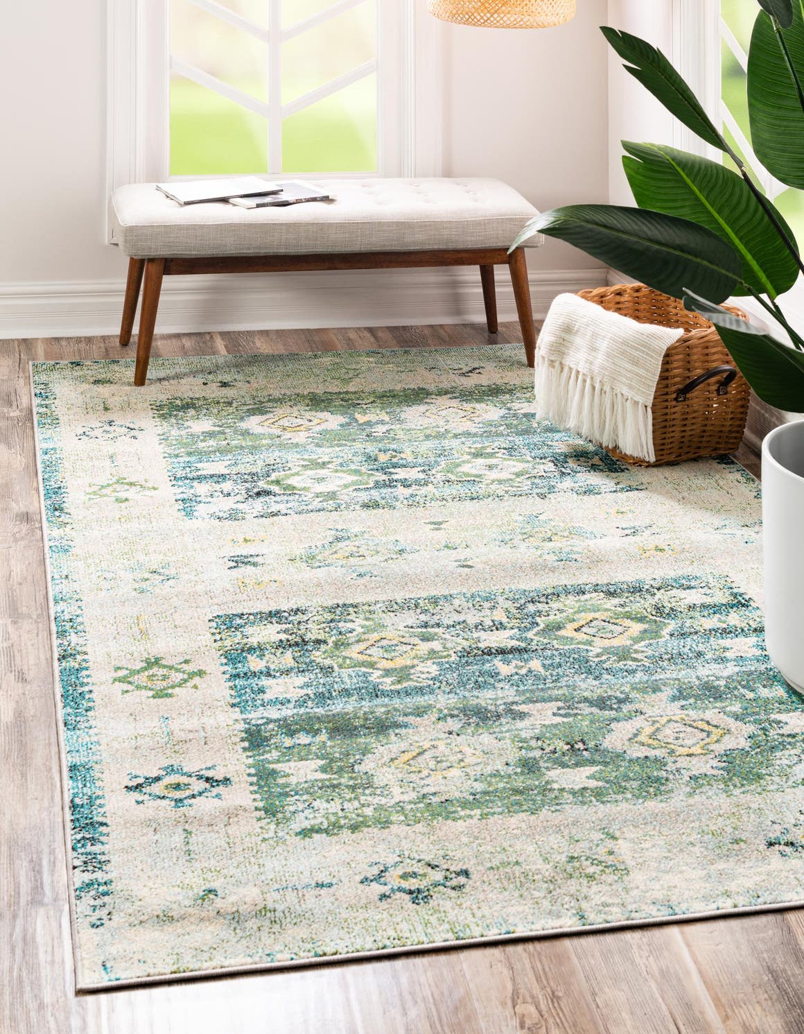 Rechteck Teppich Alta in Grün von Hadorn™ - Lifestyle Image
