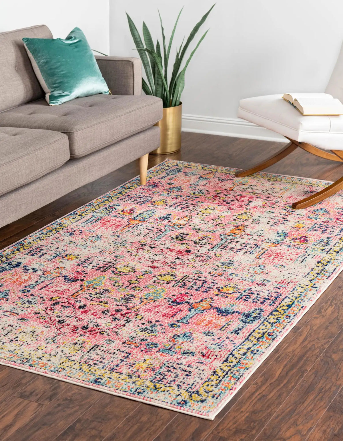 Rechteck Teppich Alta in Rosa von Hadorn™ - Lifestyle Image