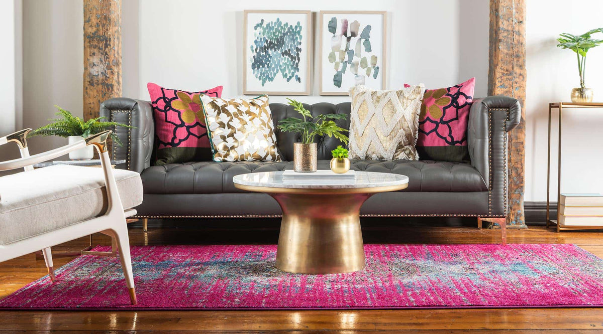 Rechteck Teppich Arte in Rosa von Hadorn™ - Lifestyle Image
