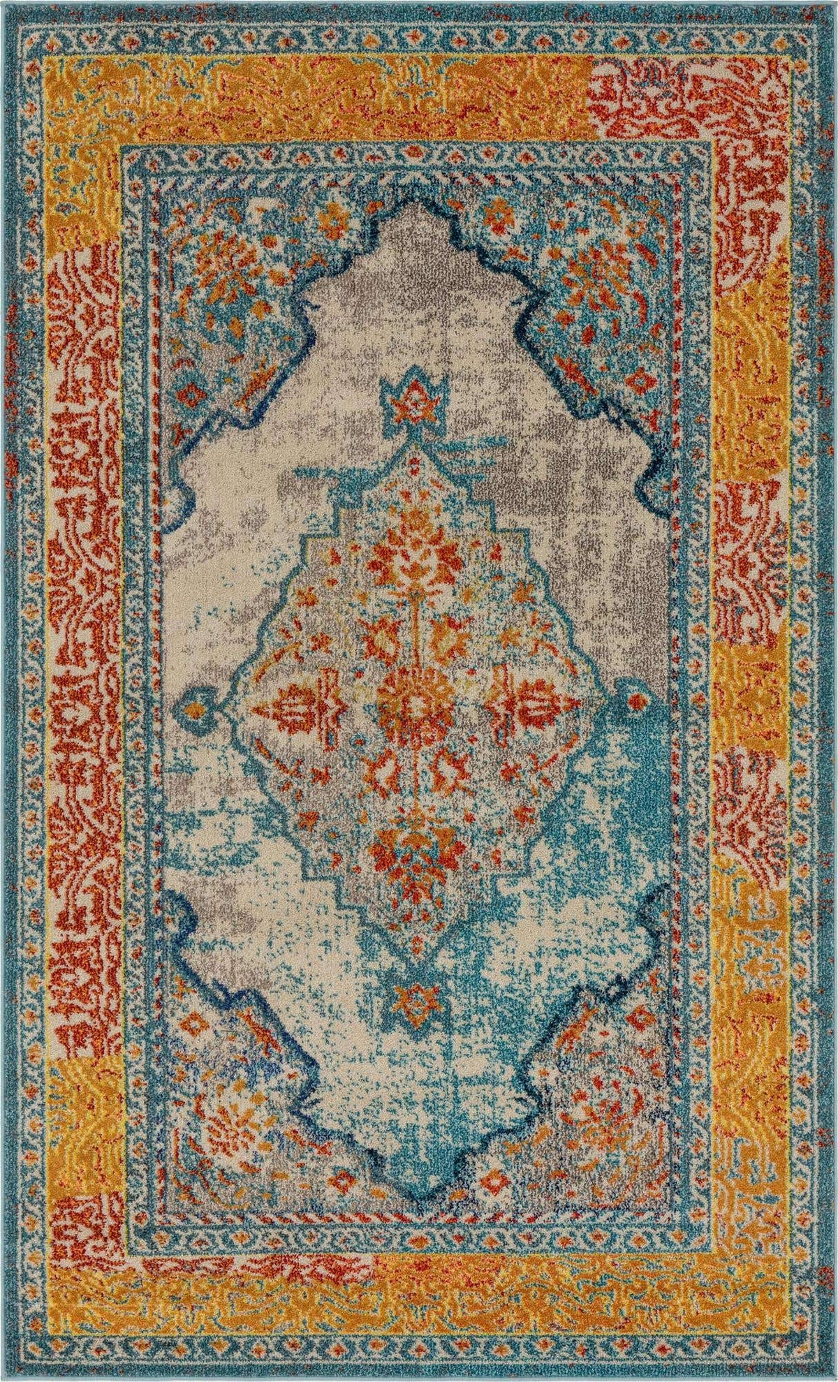 Rechteck Teppich Arte in Blau von Hadorn™ - Lifestyle Image