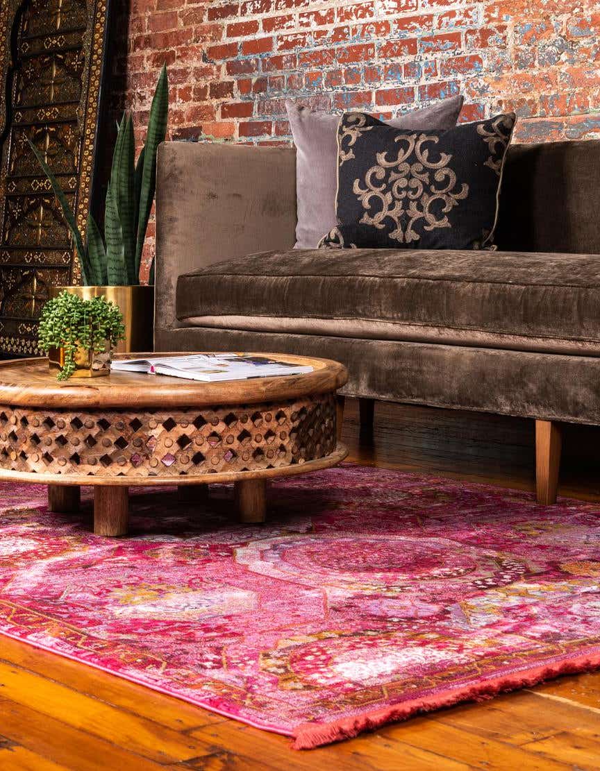 Rechteck Teppich Havana in Rosa von Hadorn™ - Lifestyle Image