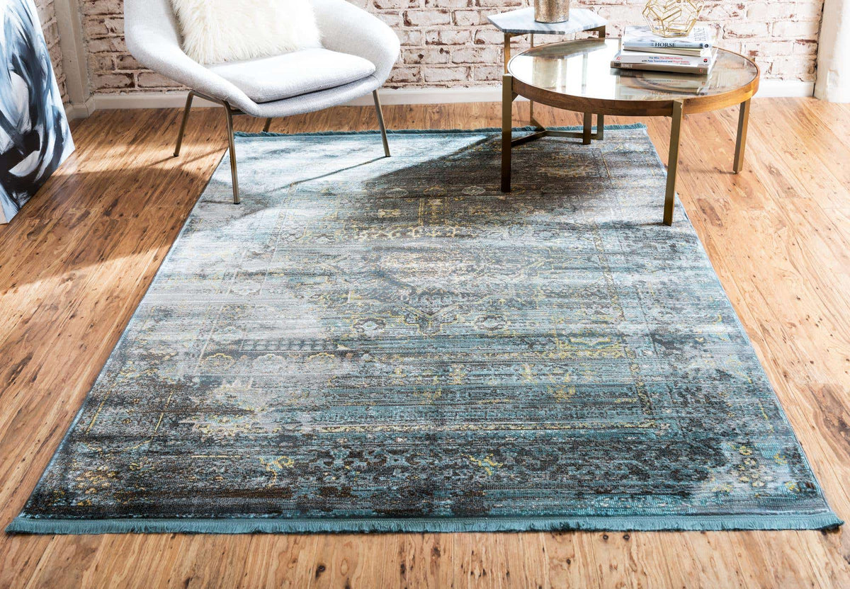 Rechteck Teppich Havana in Türkis von Hadorn™ - Lifestyle Image