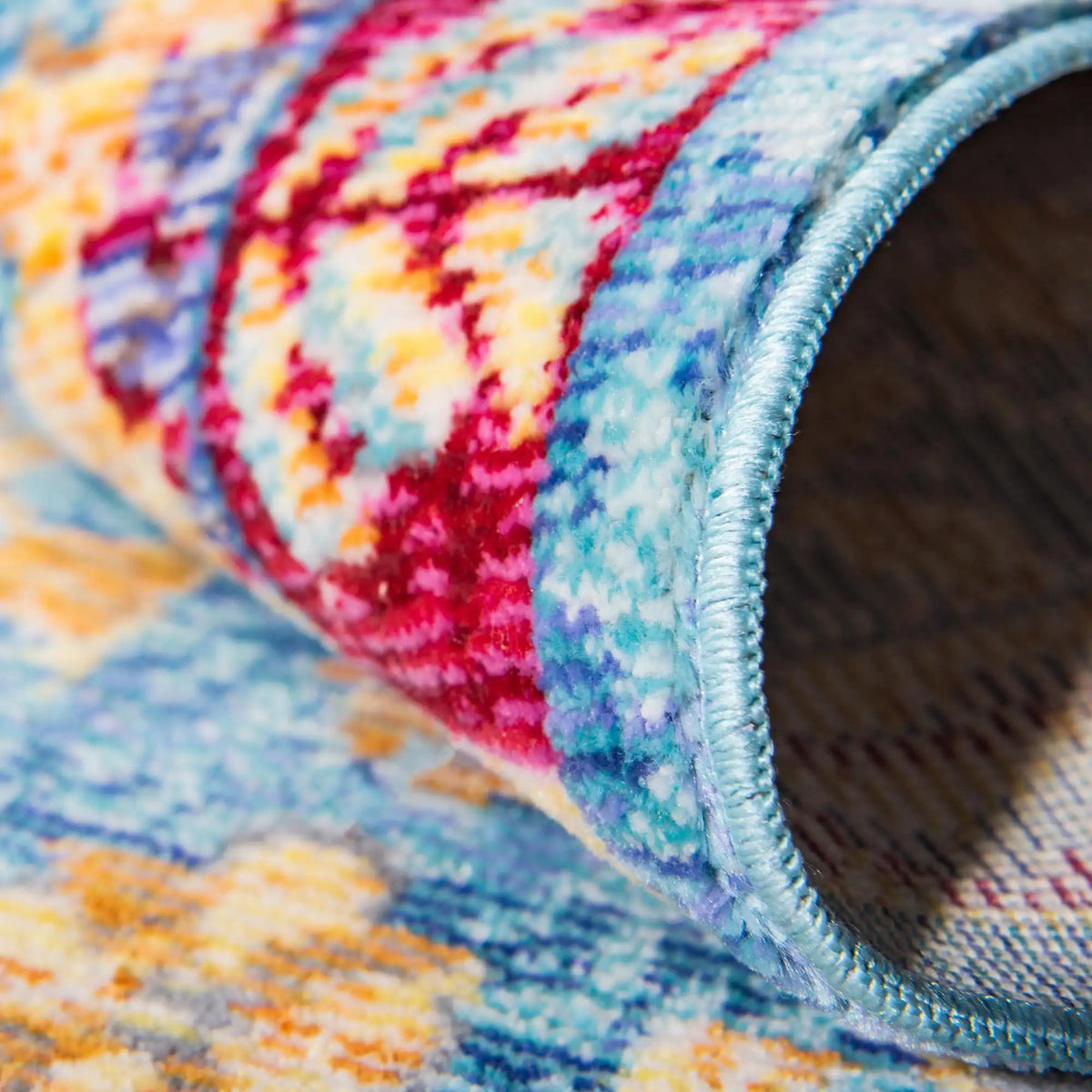 Rechteck Teppich Aqua in Blau von Hadorn™ - Lifestyle Image