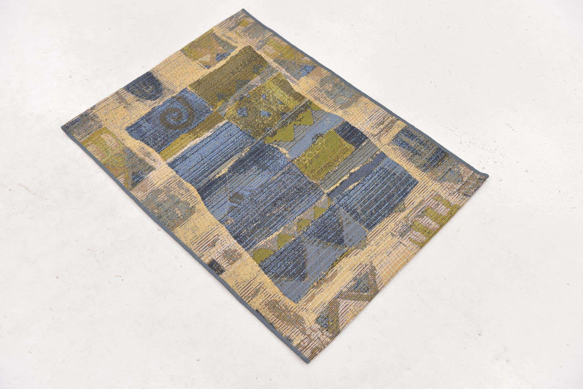 Rechteck Outdoor Teppich Outdoor Modern in Blau von Hadorn™ - Lifestyle Image
