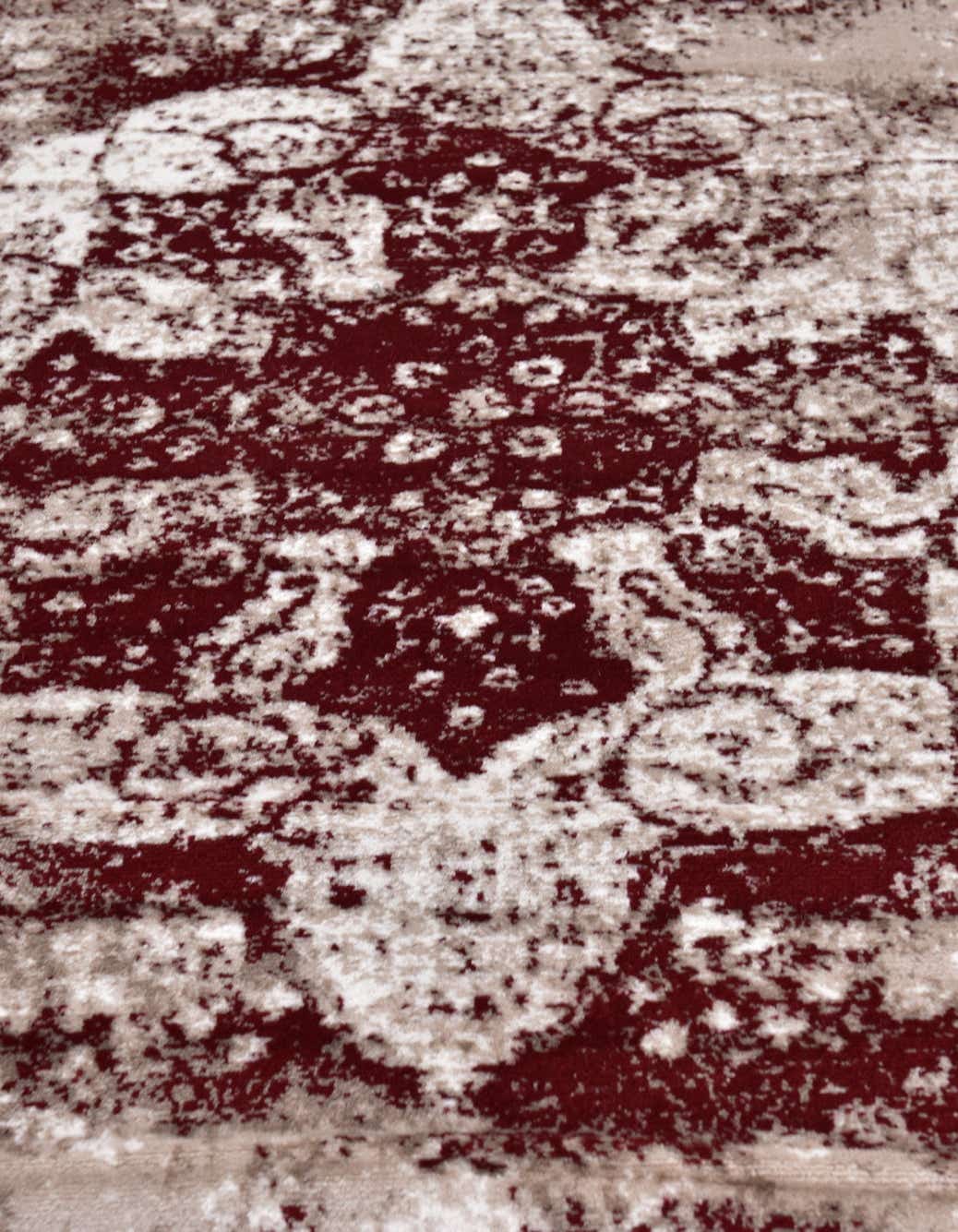 Quadratisch Teppich Monaco in Burgund von Hadorn™ - Lifestyle Image