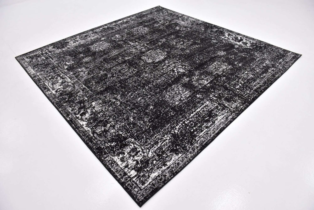 Quadratisch Teppich Monaco in Schwarz von Hadorn™ - Lifestyle Image