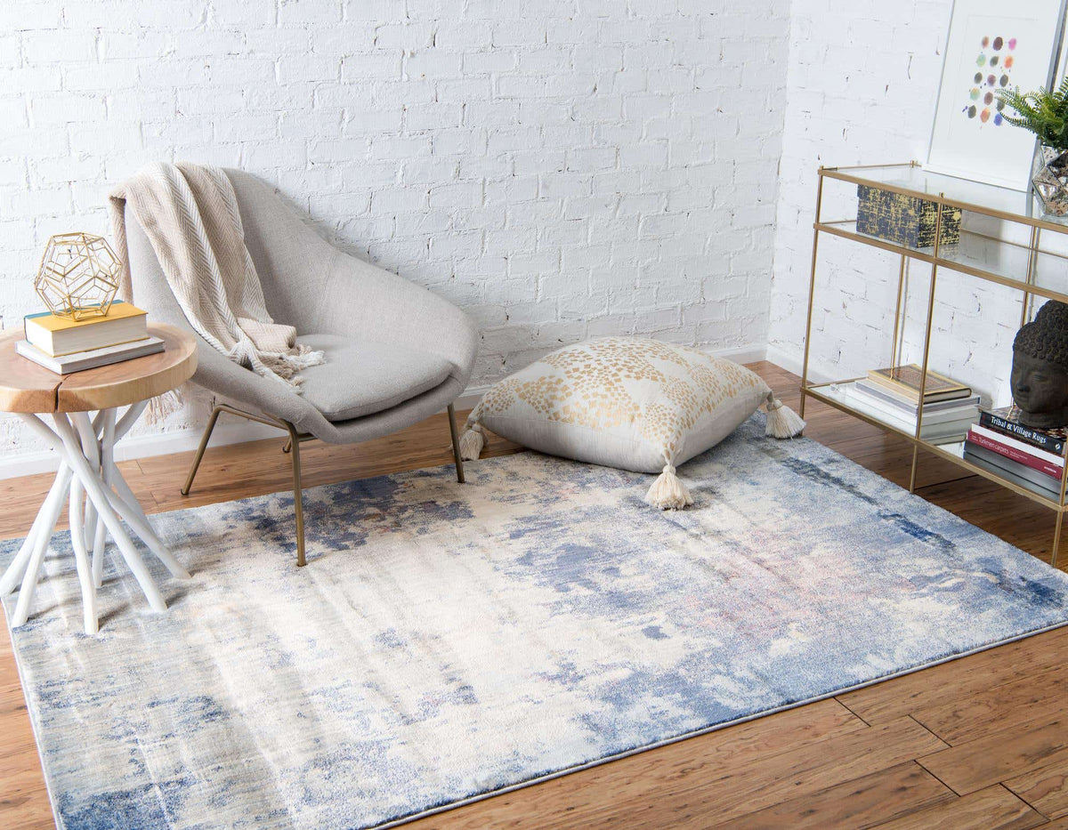Rechteck Teppich Solaris in Blau von Hadorn™ - Lifestyle Image