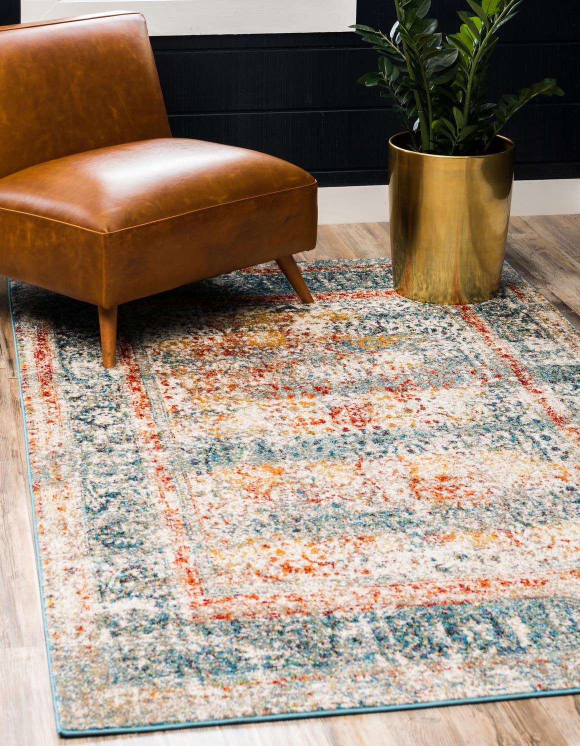 Rechteck Teppich Venice in Blau von Hadorn™ - Lifestyle Image