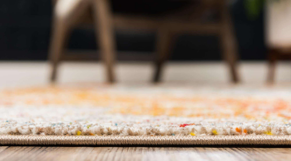 Rund Teppich Venice in Orange von Hadorn™ - Lifestyle Image