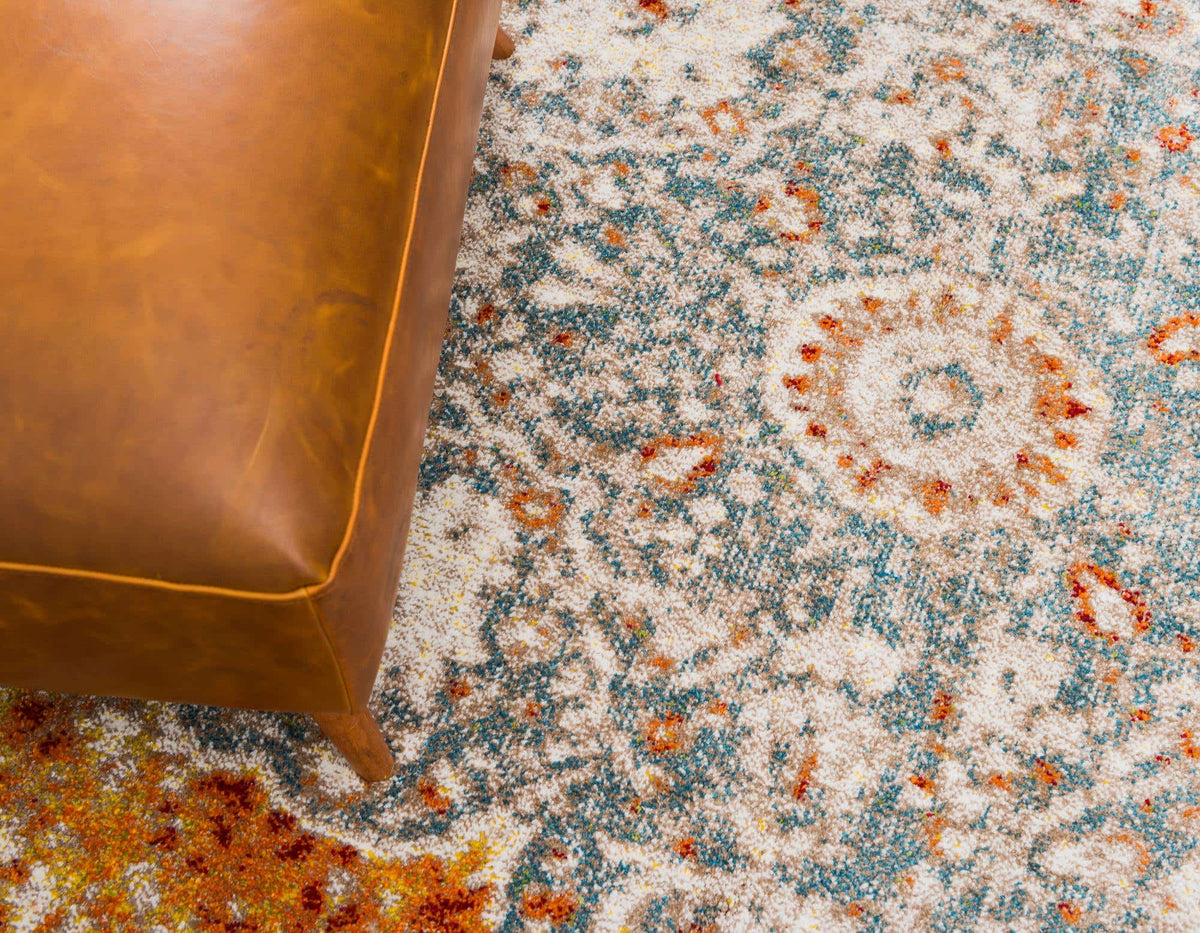 Rund Teppich Venice in Orange von Hadorn™ - Lifestyle Image