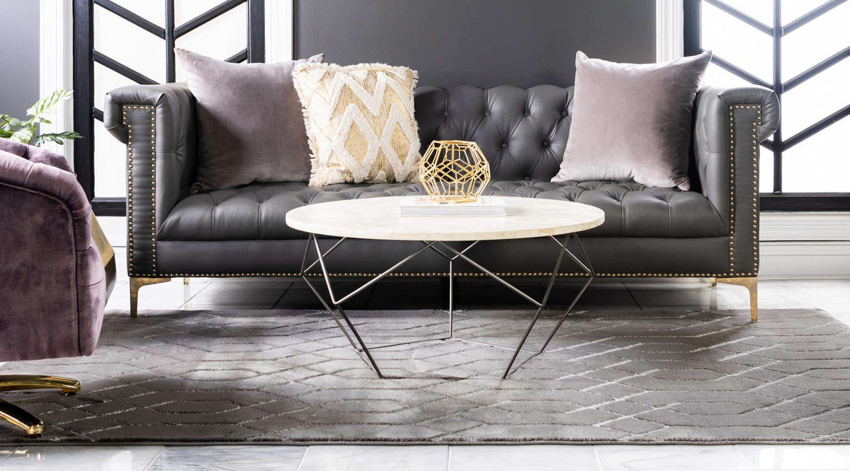 Rechteck Teppich Marilyn Monroe™ Glam Trellis in Grau von Hadorn™ - Lifestyle Image
