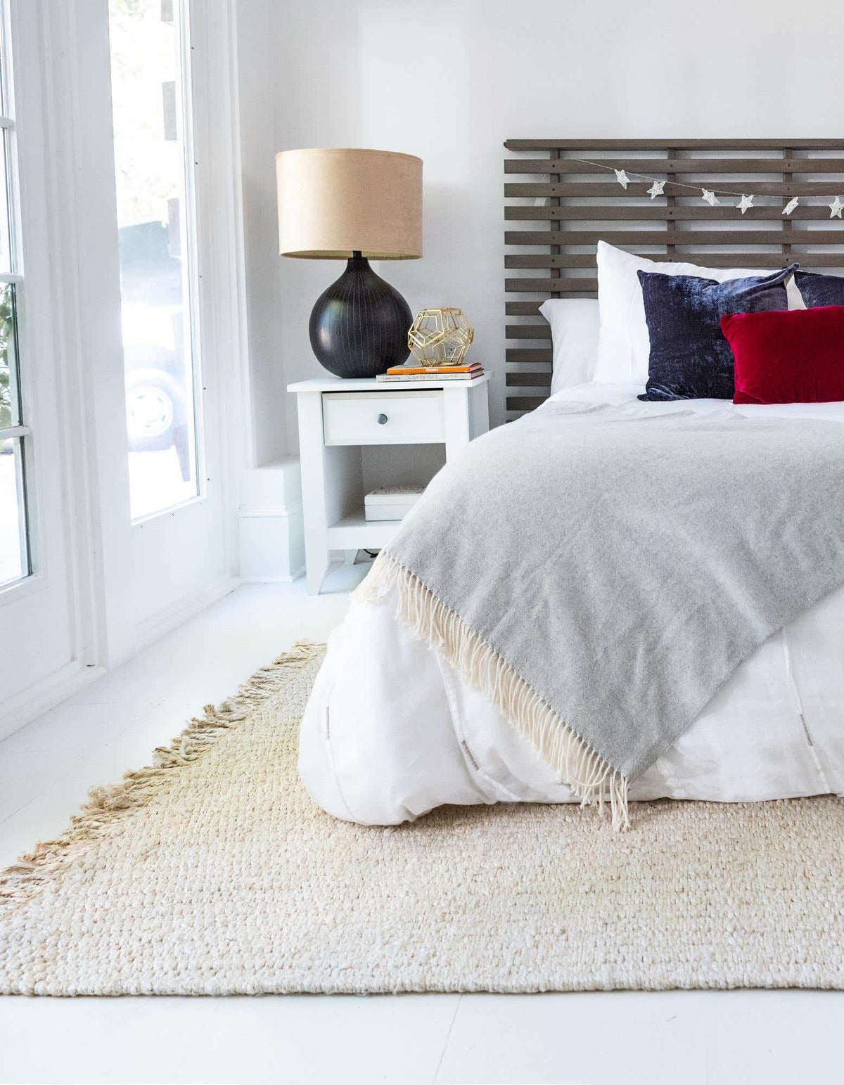 Rechteck Handgeflochten Teppich Chunky Jute in Elfenbein von Hadorn™ - Lifestyle Image