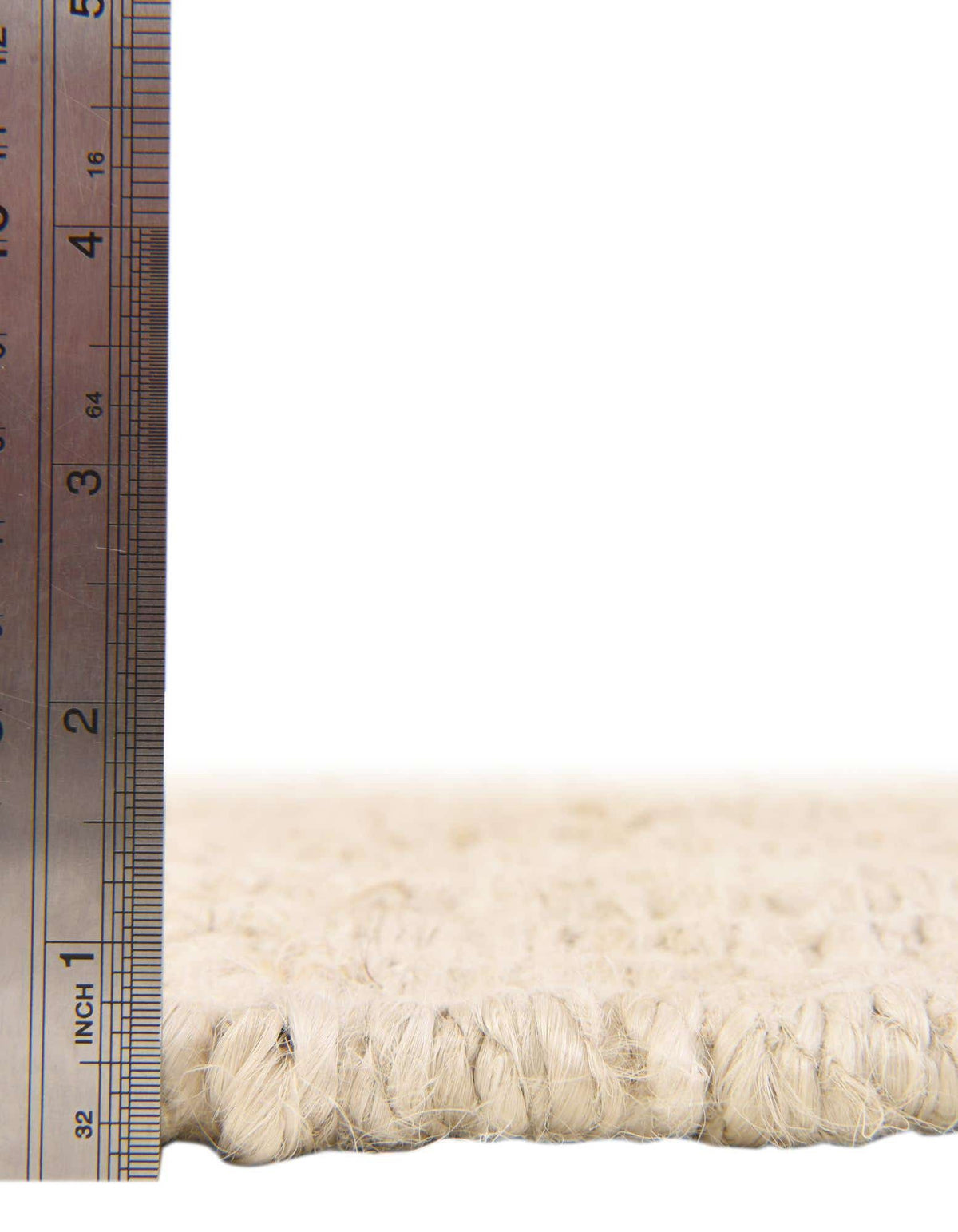 Rechteck Handgeflochten Teppich Chunky Jute in Elfenbein von Hadorn™ - Lifestyle Image