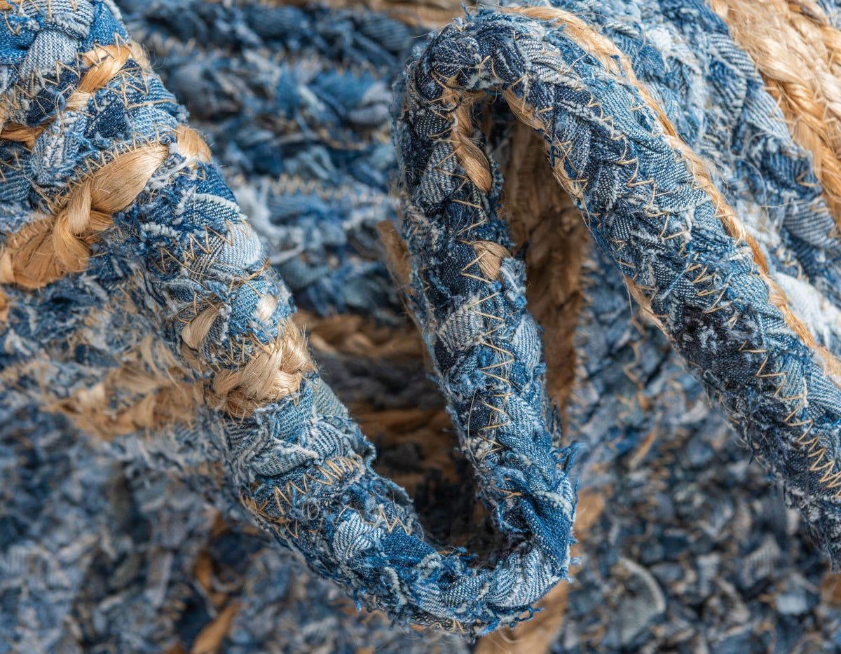 Rechteck Teppich Braided Chindi in Natürlich von Hadorn™ - Lifestyle Image