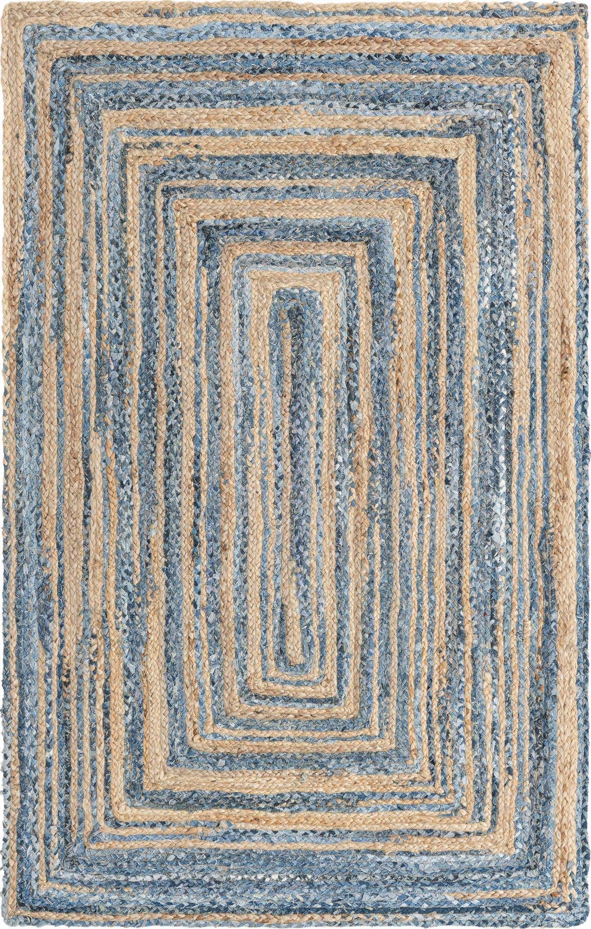 Rechteck Teppich Braided Chindi in Natürlich von Hadorn™ - Lifestyle Image