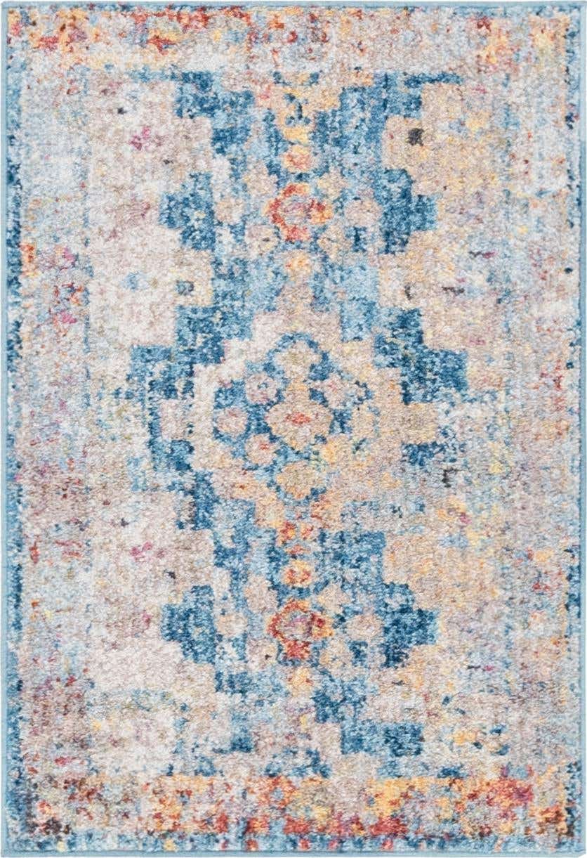 Rechteck Teppich Madrid in Blau von Hadorn™ - Lifestyle Image