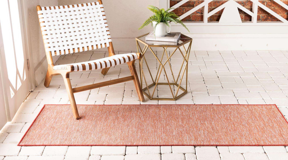 Läufer Outdoor Teppich Outdoor Solid in Rot von Hadorn™ - Lifestyle Image