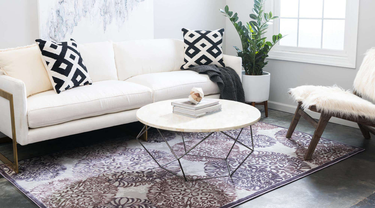 Rechteck Teppich Chesterfield in Violett von Hadorn™ - Lifestyle Image