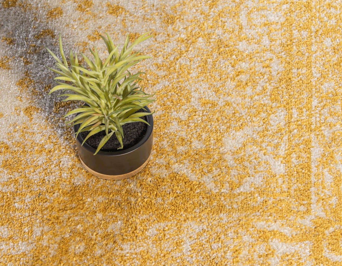 Rund Teppich Bexley in Gelb von Hadorn™ - Lifestyle Image