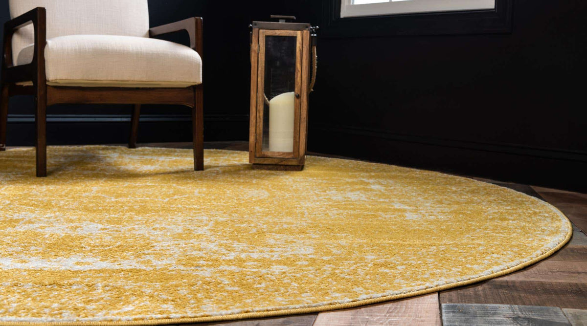 Rund Teppich Bexley in Gelb von Hadorn™ - Lifestyle Image