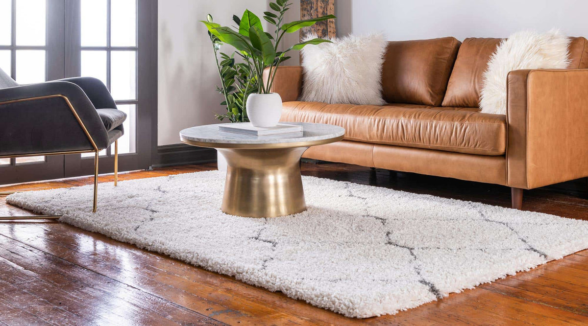 Rechteck Hochflorteppich Marrakesh Shag in Beige von Hadorn™ - Lifestyle Image