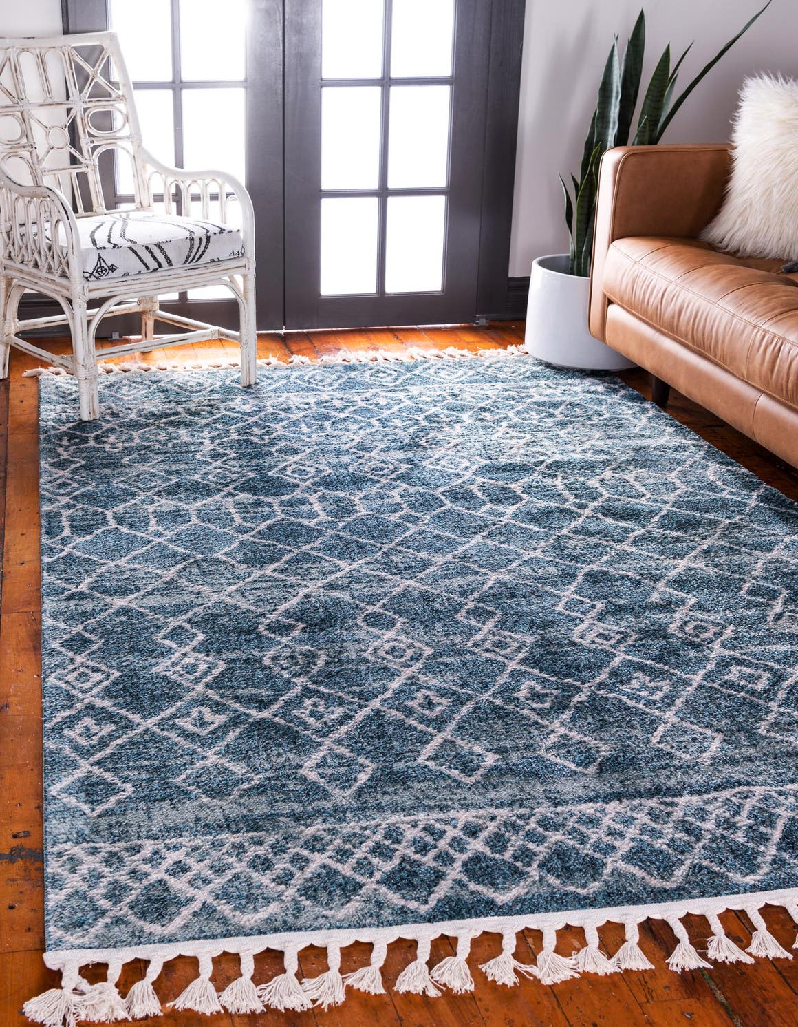Rechteck Teppich Atlas in Dunkelblau von Hadorn™ - Lifestyle Image