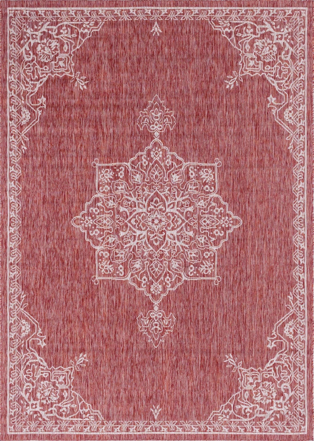 Rechteck Outdoor Teppich Outdoor Traditional in Rot von Hadorn™ - Lifestyle Image