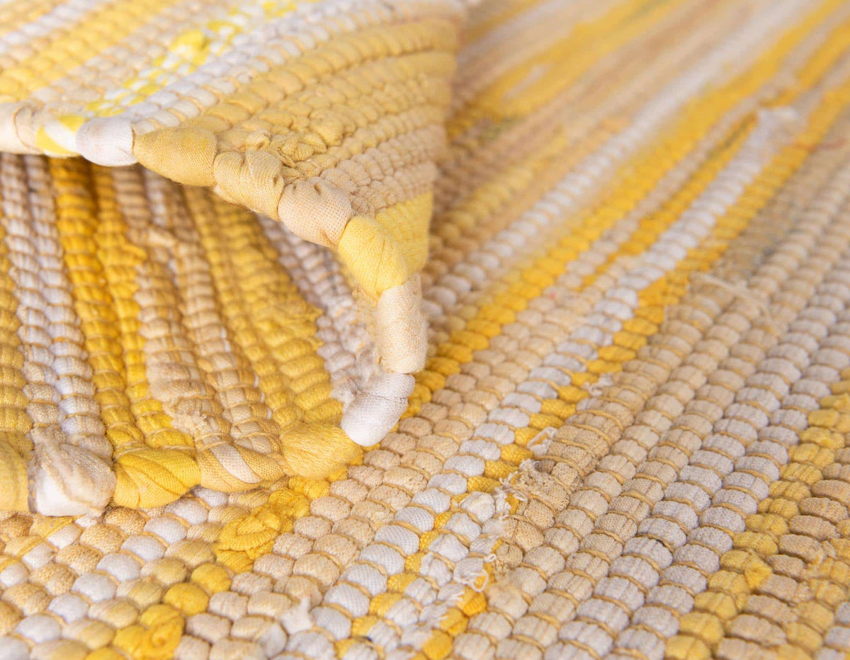 Rund Teppich Chindi Cotton in Gelb von Hadorn™ - Lifestyle Image
