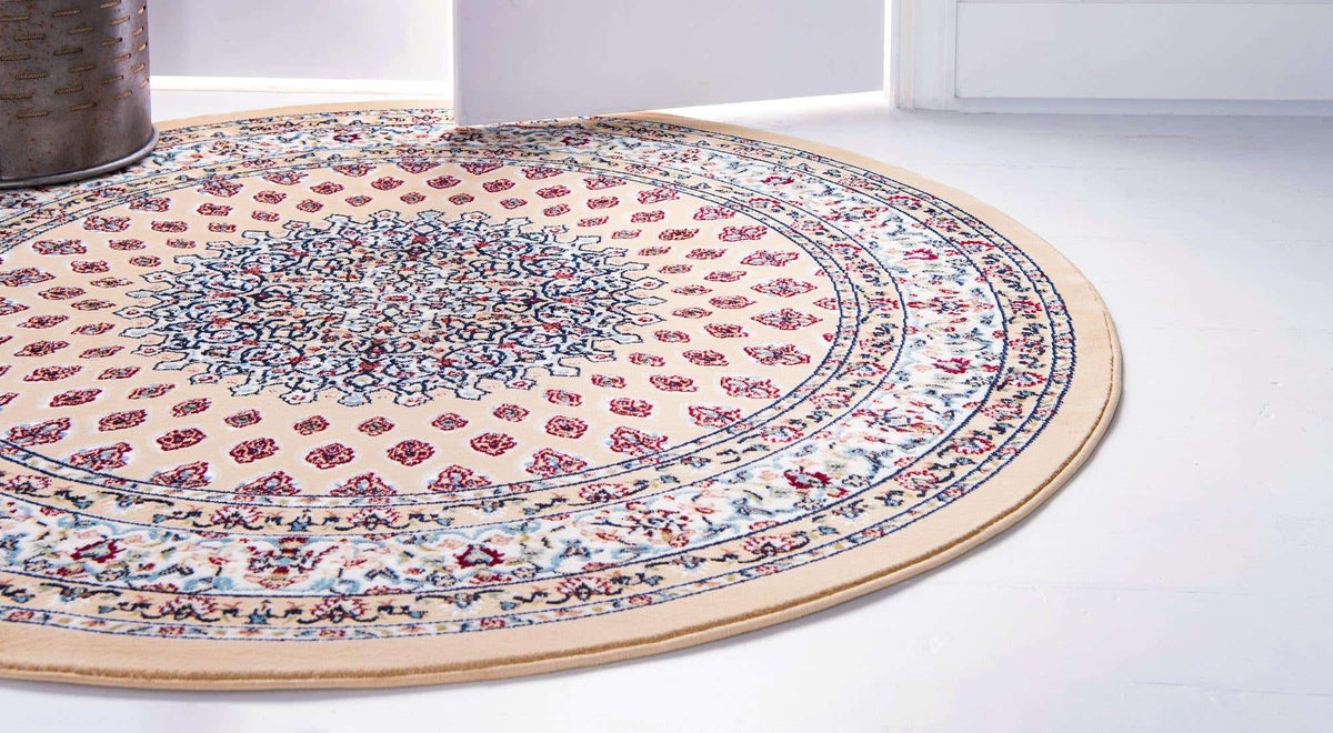 Rund Teppich Nain Design in Beige von Hadorn™ - Lifestyle Image