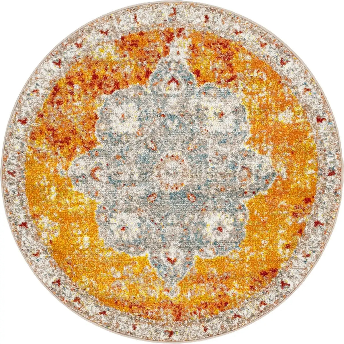 Rund Teppich Venice in Orange von Hadorn™ - Lifestyle Image