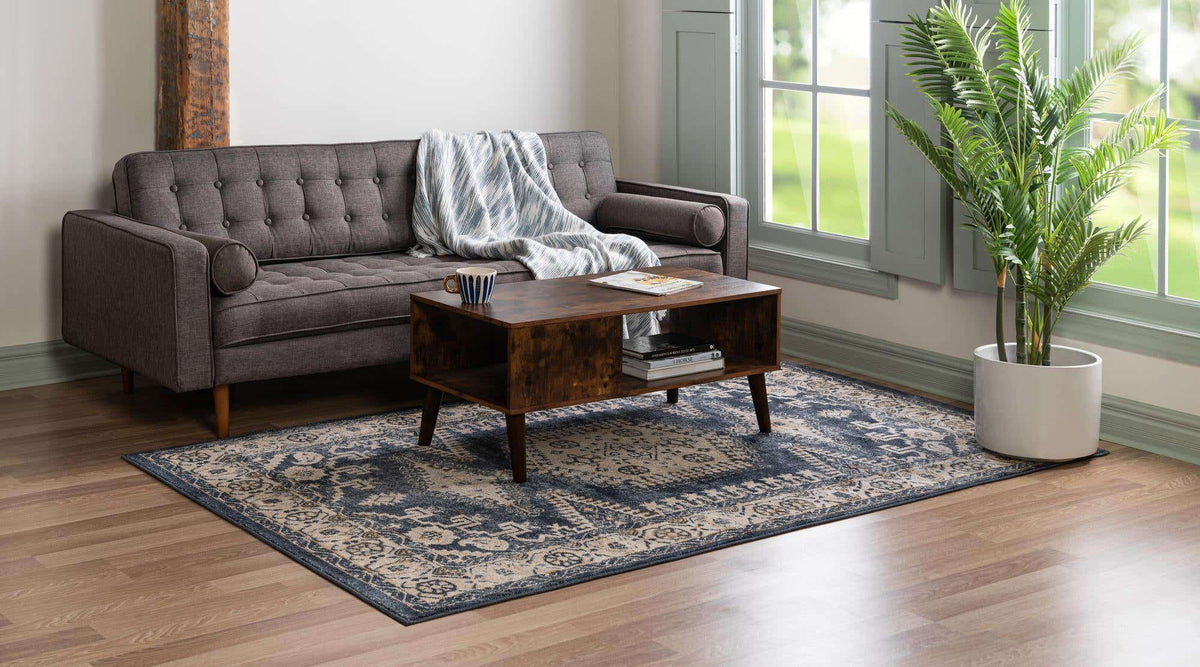 Rechteck Teppich Arcadia in Dunkelblau von Hadorn™ - Lifestyle Image