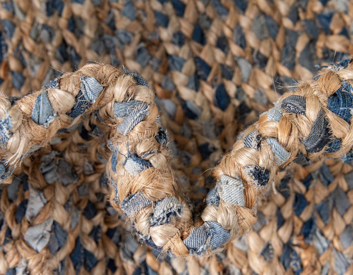 Rechteck Teppich Braided Chindi in Natürlich von Hadorn™ - Lifestyle Image