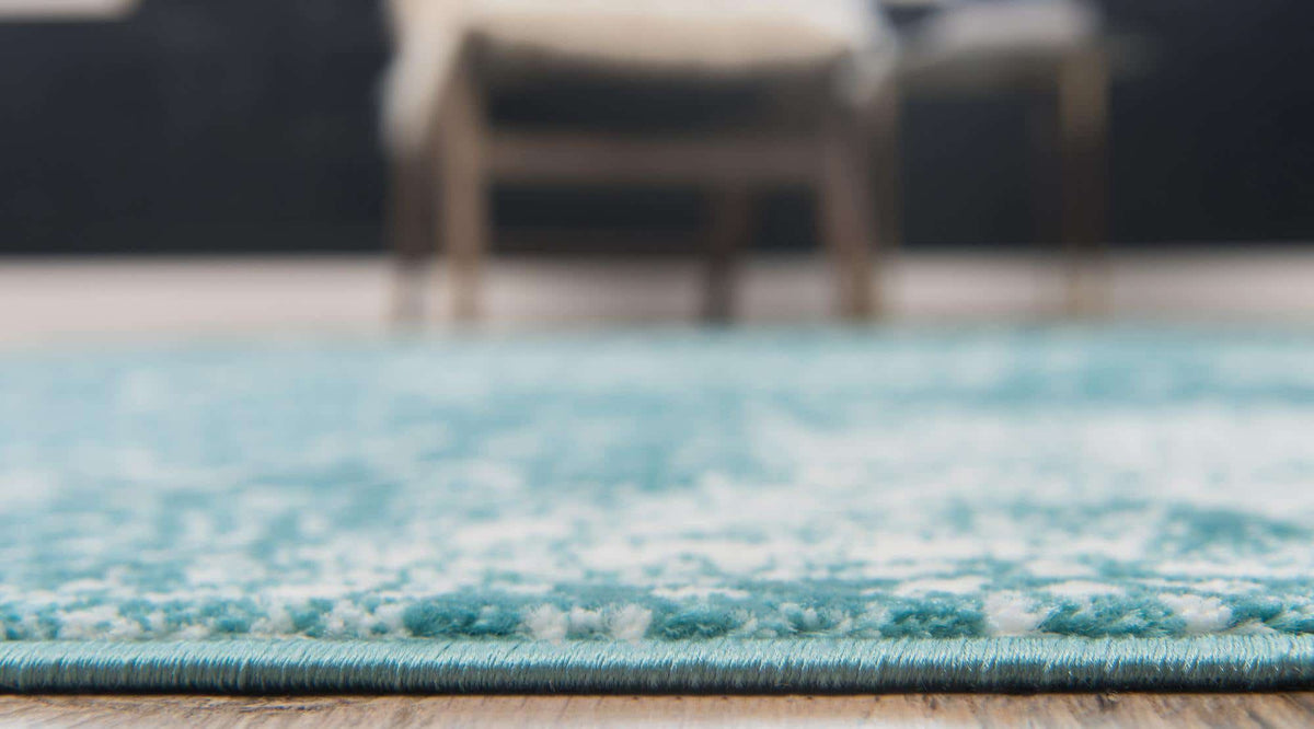 Rund Teppich Monaco in Türkis von Hadorn™ - Lifestyle Image