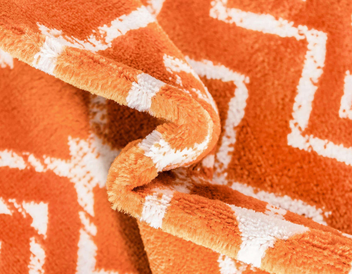 Quadratisch Teppich Kasbah Trellis in Orange von Hadorn™ - Lifestyle Image