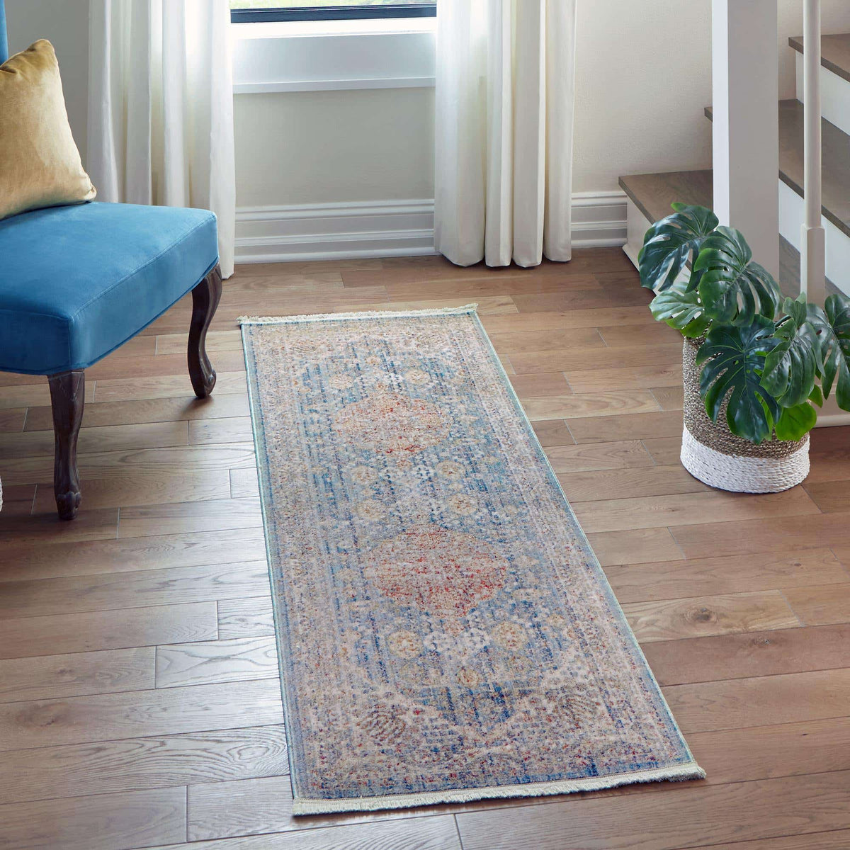 Läufer Teppich Noble in Blau von Hadorn™ - Lifestyle Image