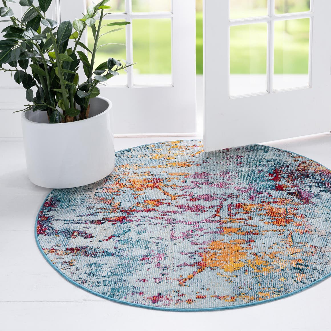 Rund Teppich Starlight in Mehrfarbig von Hadorn™ - Lifestyle Image