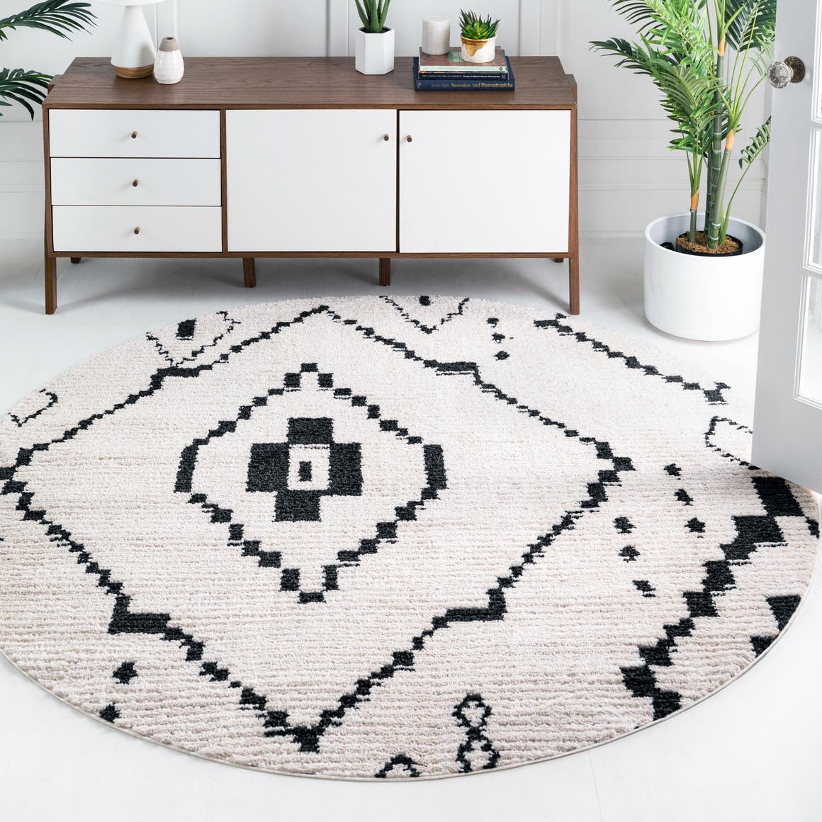 Rund Teppich Morocco in Beige von Hadorn™ - Lifestyle Image