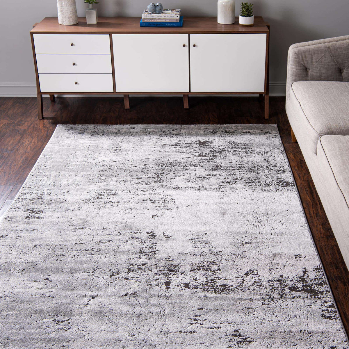 Rechteck Teppich Leipzig in Grau von Hadorn™ - Lifestyle Image