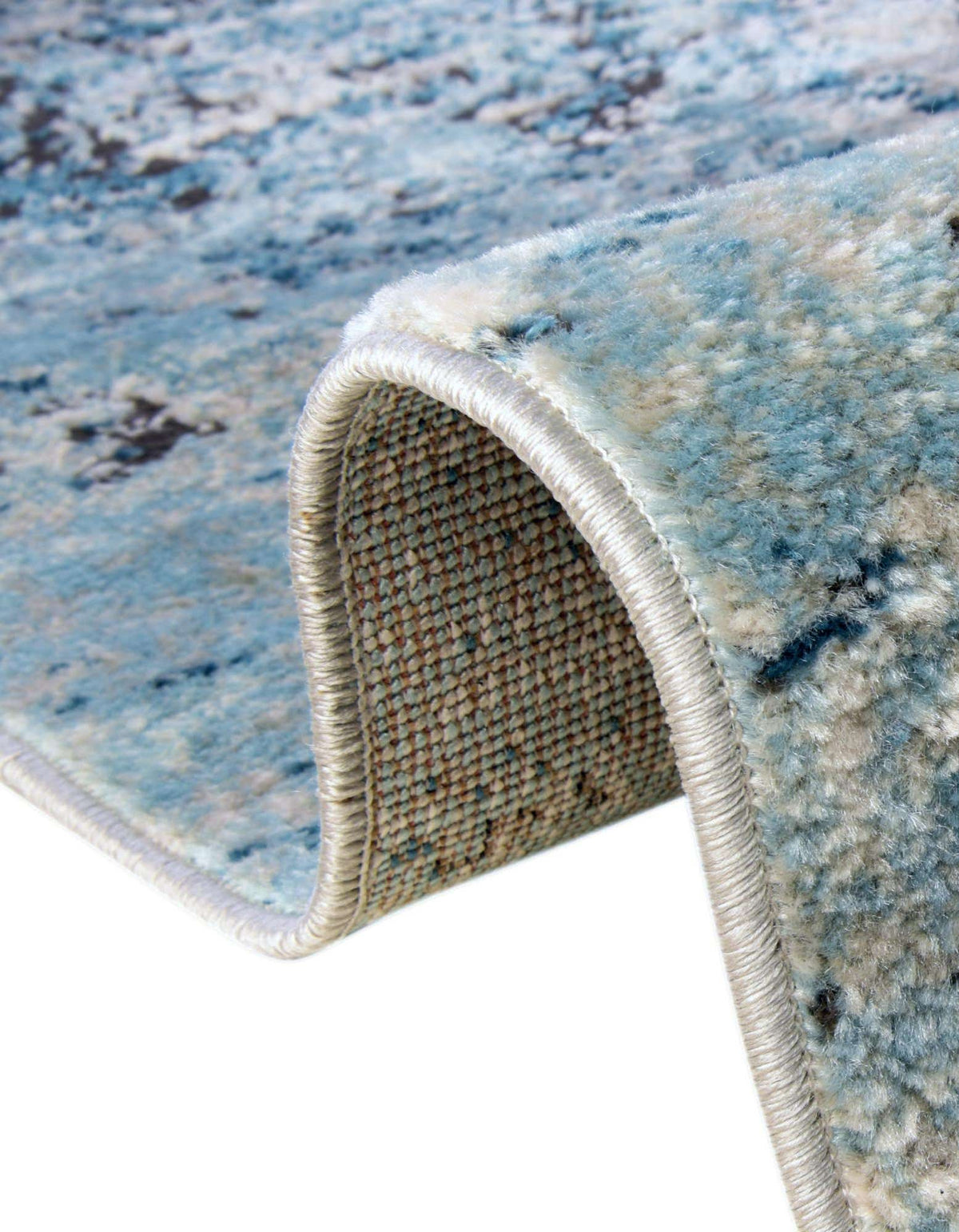 Rund Teppich Leipzig in Blau von Hadorn™ - Lifestyle Image