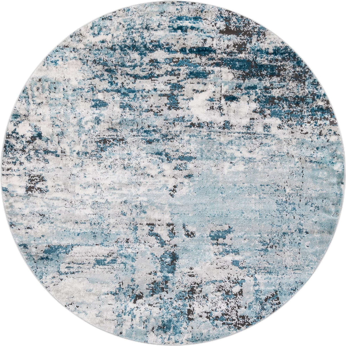 Rund Teppich Leipzig in Blau von Hadorn™ - Lifestyle Image